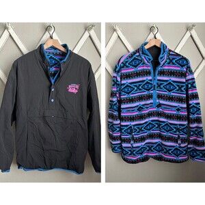 Chubbies Men’s L Reversible 1/2 Zip Fleece Jacket Southwestern/Aztec